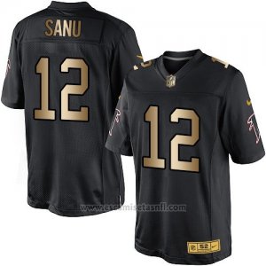 Camiseta Atlanta Falcons Sanu Negro Nike Gold Elite NFL Hombre