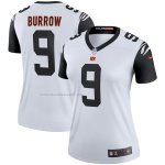 Camiseta NFL Legend Mujer Cincinnati Bengals Joe Burrow 2nd Alterno Blanco