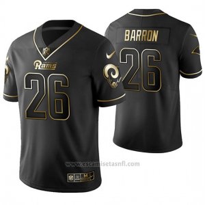 Camiseta NFL Limited Hombre St Louis Rams Mark Barron Golden Edition Negro