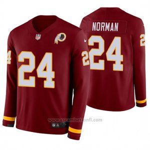 Camiseta NFL Hombre Washington Redskins Josh Norman Burgundy Therma Manga Larga