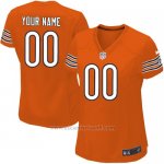 Camisetas NFL Limited Mujer Chicago Bears Personalizada Naranja