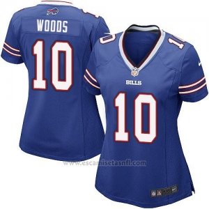 Camiseta Buffalo Bills Woods Azul Nike Game NFL Mujer