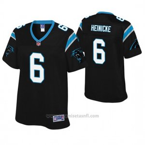 Camiseta NFL Pro Line Mujer Carolina Panthers Taylor Heinicke Negro