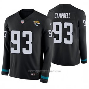 Camiseta NFL Hombre Jacksonville Jaguars Calais Campbell Negro Therma Manga Larga