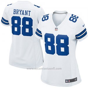 Camiseta Dallas Cowboys Bryant Blanco Nike Game NFL Mujer