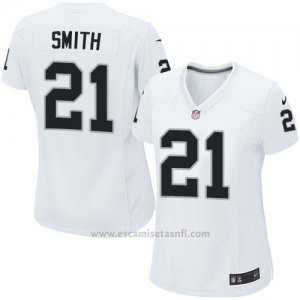 Camiseta Oakland Raiders Smith Blanco Nike Game NFL Mujer2