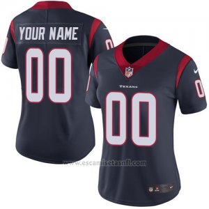 Camisetas NFL Mujer Houston Texans Personalizada Azul