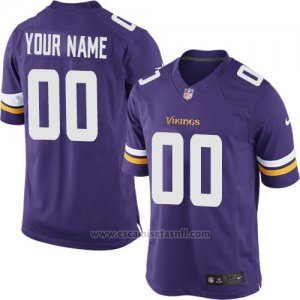 Camisetas NFL Limited Hombre Minnesota Vikings Personalizada Violeta