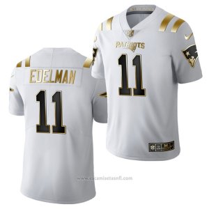 Camiseta NFL Limited New England Patriots Julian Edelman Golden Edition 2020 Blanco