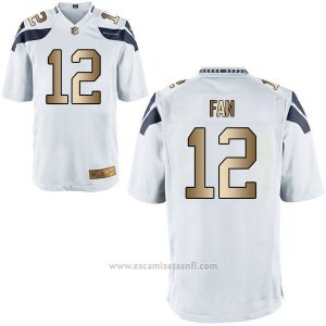Camiseta Seattle Seahawks Fan Blanco Nike Gold Game NFL Hombre