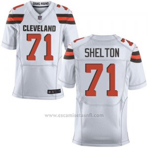 Camiseta Cleveland Browns Shel Ton Nike Elite NFL Blanco Hombre