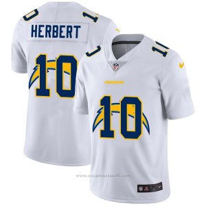 Camiseta NFL Limited Los Angeles Chargers Herbert Logo Dual Overlap Blanco