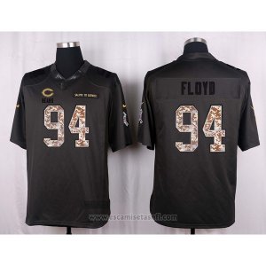 Camiseta Chicago Bears Floyd Apagado Gris Nike Anthracite Salute To Service NFL Hombre