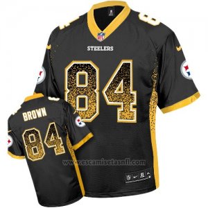 Camiseta NFL Limited Hombre Pittsburgh Steelers 84 Antonio Azul Stitched Drift Fashion