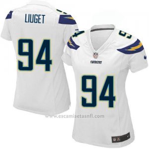 Camiseta San Diego Chargers Liuget Blanco Nike Game NFL Mujer