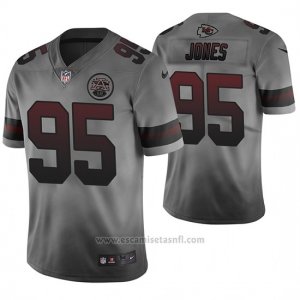 Camiseta NFL Kansas City Chiefs Chris Jones Ciudad Gris