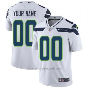 Camisetas NFL Nino Hombre Seattle Seahawks Personalizada Blanco
