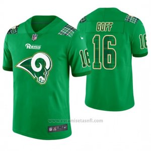 Camiseta NFL Limited Hombre Los Angeles Rams Jared Goff St. Patrick's Day Verde