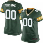 Camisetas NFL Replica Mujer Green Bay Packers Personalizada Verde