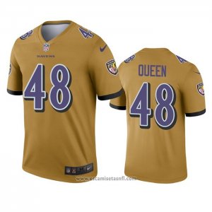 Camiseta NFL Legend Baltimore Ravens Patrick Queen Inverted Oro
