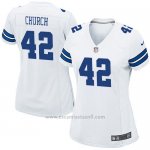 Camiseta Dallas Cowboys Church Blanco Nike Game NFL Mujer