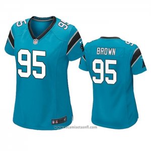 Camiseta NFL Game Mujer Carolina Panthers Derrick Brown Azul