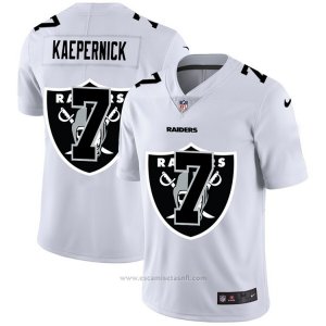 Camiseta NFL Limited Las Vegas Raiders Kaepernick Logo Dual Overlap Blanco