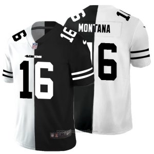 Camiseta NFL Limited San Francisco 49ers Montana White Black Split