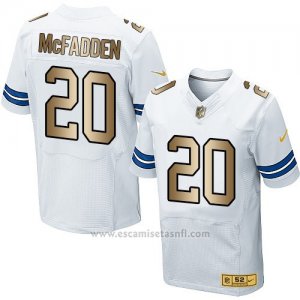 Camiseta Dallas Cowboys Mcfadden Blanco Nike Gold Elite NFL Hombre