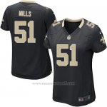 Camiseta New Orleans Saints Mills Negro Nike Game NFL Mujer
