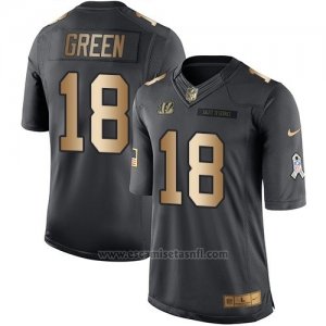 Camiseta Cincinnati Bengals Green Negro 2016 Nike Gold Anthracite Salute To Service NFL Hombre