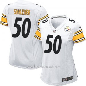 Camiseta Pittsburgh Steelers Shazier Blanco Nike Game NFL Mujer