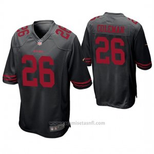 Camiseta NFL Game Hombre San Francisco 49ers Tevin Coleman Negro
