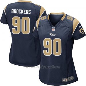 Camiseta Los Angeles Rams Brockers Negro Nike Game NFL Mujer