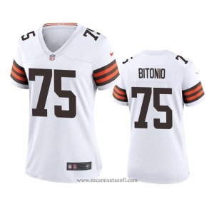 Camiseta NFL Game Mujer Cleveland Browns Joel Bitonio 2020 Blanco