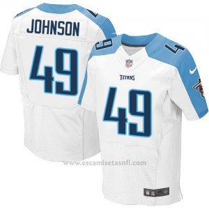 Camiseta Tennessee Titans Johnson Blanco Nike Elite NFL Hombre2