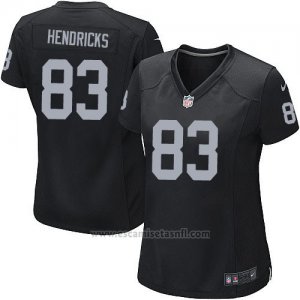 Camiseta Oakland Raiders Hendricks Negro Nike Game NFL Mujer