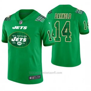 Camiseta NFL Limited Hombre New York Jets Sam Darnold St. Patrick's Day Verde