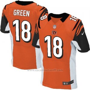 Camiseta Cincinnati Bengals Green Naranja Nike Elite NFL Hombre2