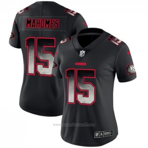 Camiseta NFL Limited Mujer Kansas City Chiefs Mahomes Smoke Fashion Negro