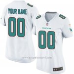 Camisetas NFL Mujer Miami Dolphins Personalizada Blanco