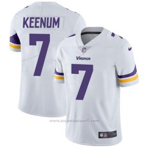 Camiseta NFL Limited Hombre Minnesota Vikings 7 Keenum Blanco