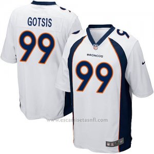 Camiseta Denver Broncos Gotsis Blanco Nike Game NFL Hombre