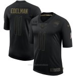 Camiseta NFL Limited New England Patriots Edelman 2020 Salute To Service Negro