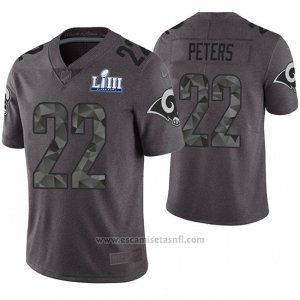 Camiseta NFL Limited Hombre Los Angeles Rams Marcus Peters Gris Super Bowl LIII
