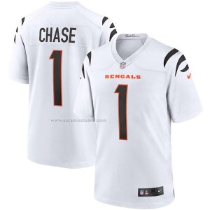 Camiseta NFL Game Cincinnati Bengals Ja'marr Chase Blanco