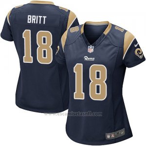 Camiseta Los Angeles Rams Britt Negro Nike Game NFL Mujer