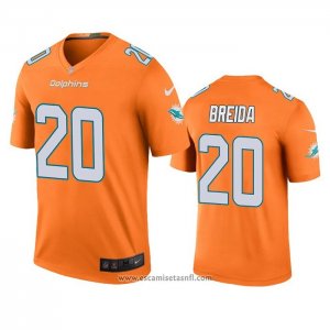 Camiseta NFL Legend Miami Dolphins Matt Breida Naranja Color Rush