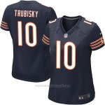 Camiseta NFL Limited Mujer 10 Trubisky Chicago Bears Negro