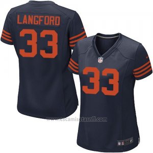 Camiseta Chicago Bears Langford Azul Nike Game NFL Mujer